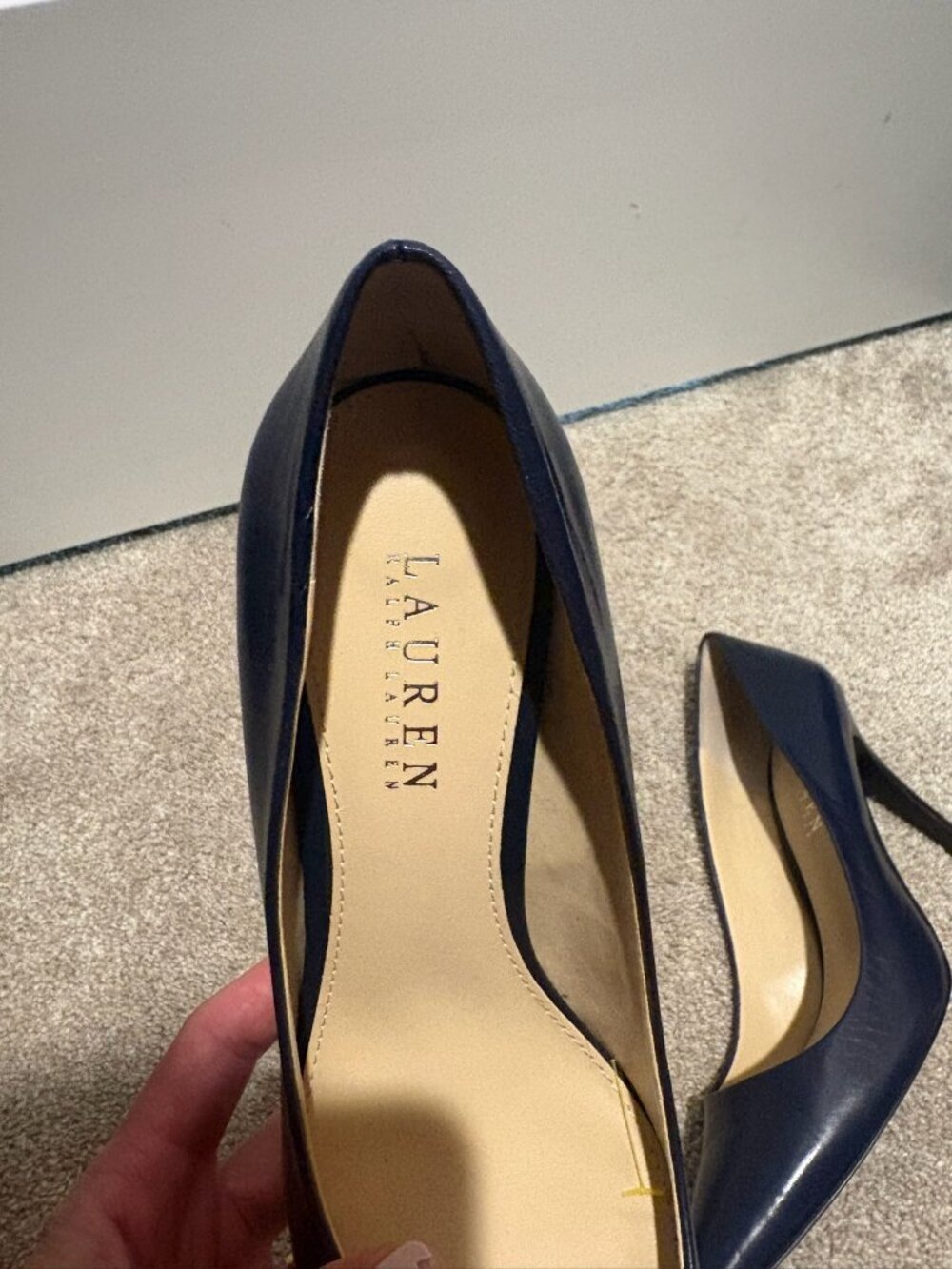 Lauren Ralph Lauren Navy Leather Pumps size 9 - Picture 4 of 4
